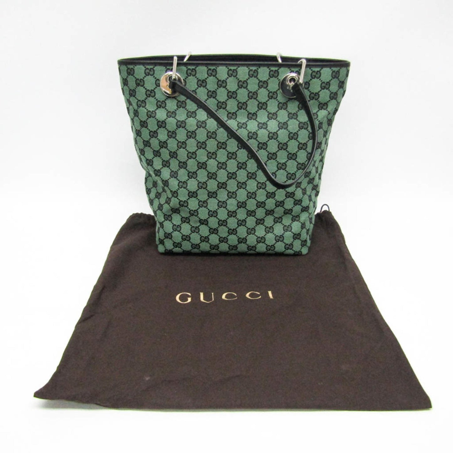 Gucci GG canvas, Green, Canvas, tote