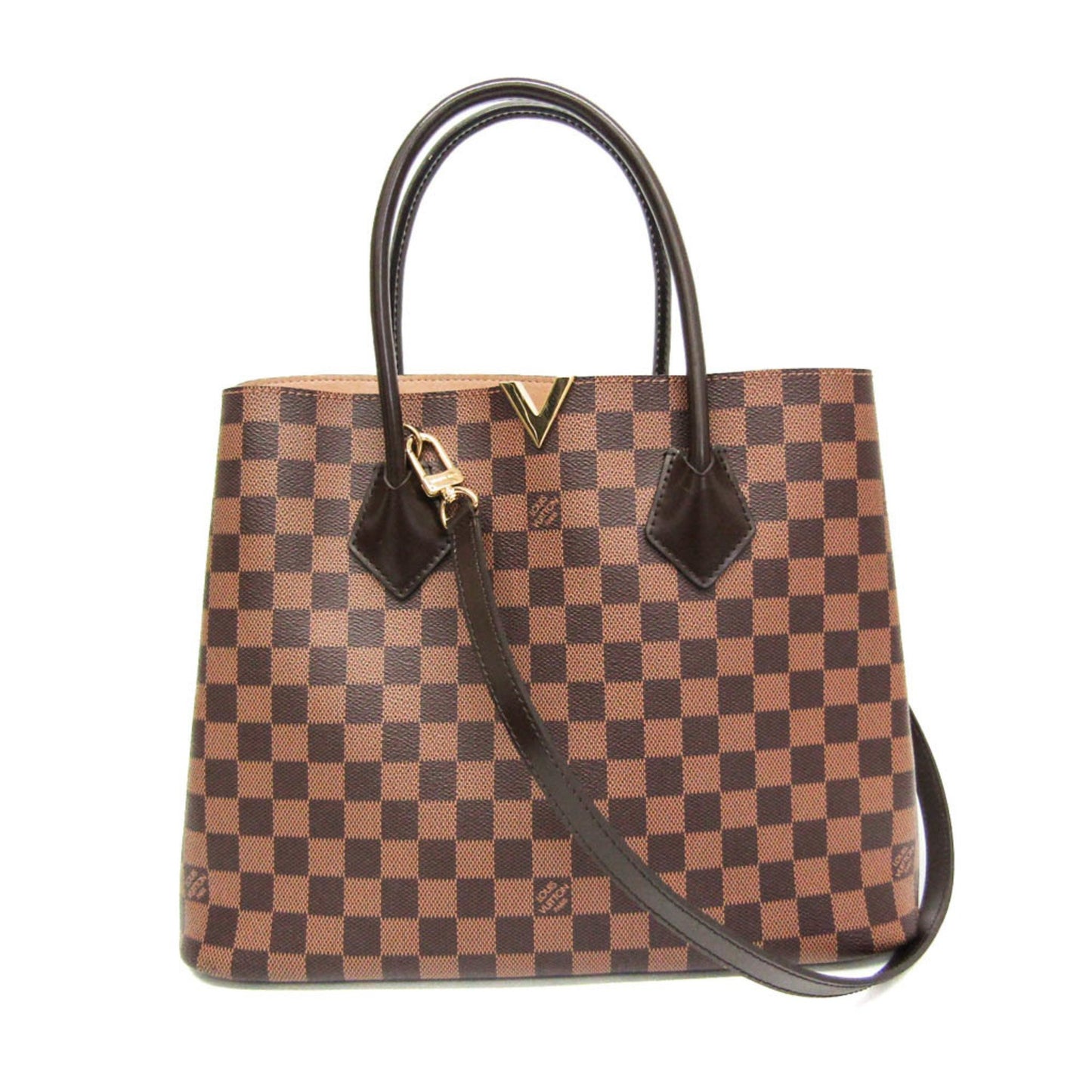 Louis Vuitton Kensington, Brown, Canvas, handbag