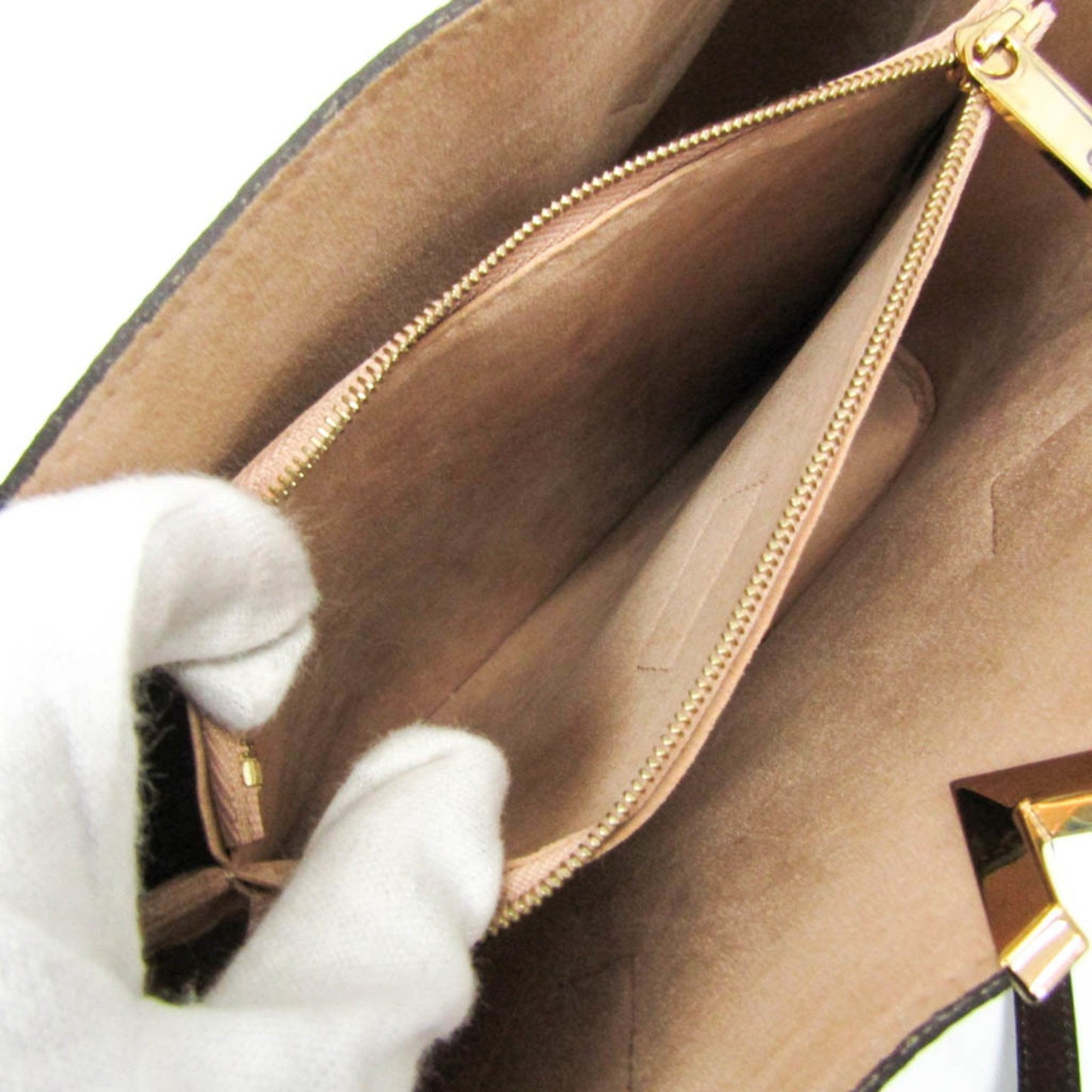 Louis Vuitton Kensington, Brown, Canvas, handbag