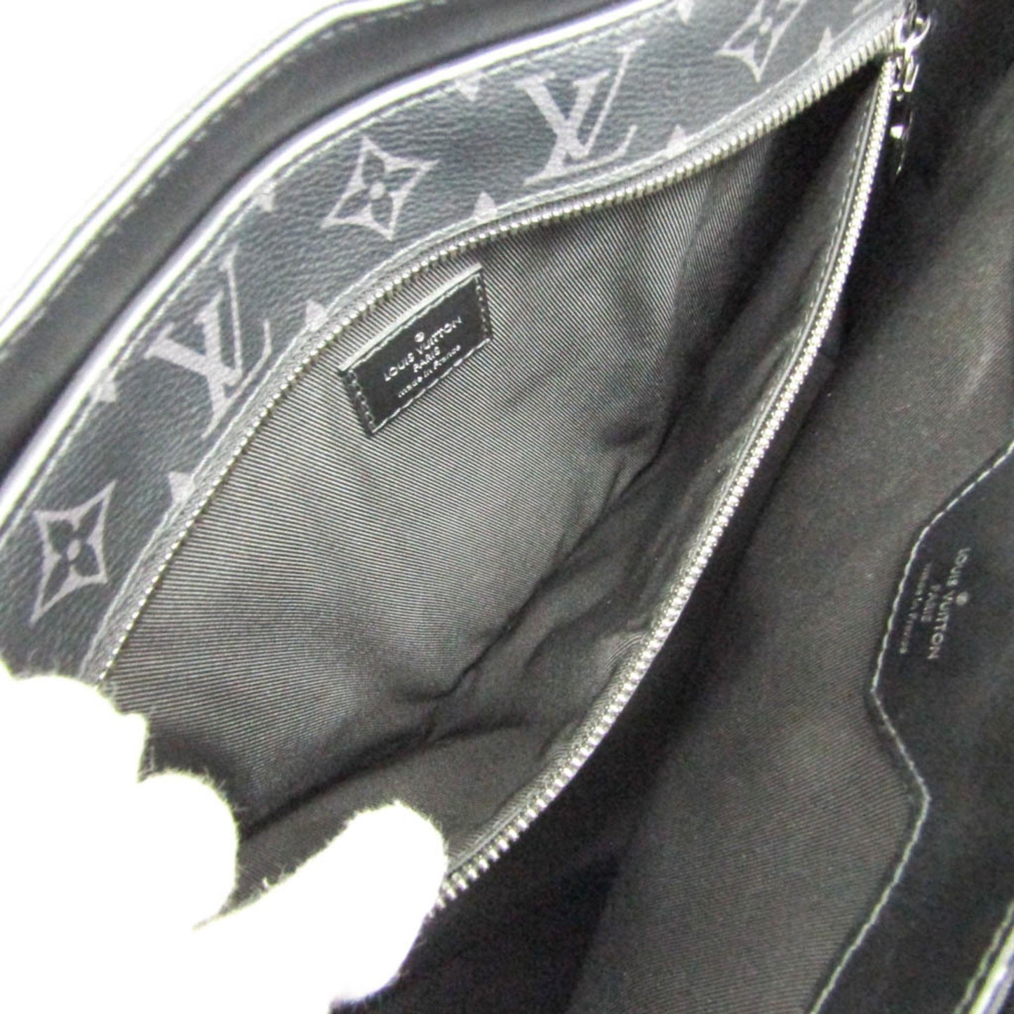 Louis Vuitton Grand sac eclipse, Black, Canvas, handbag