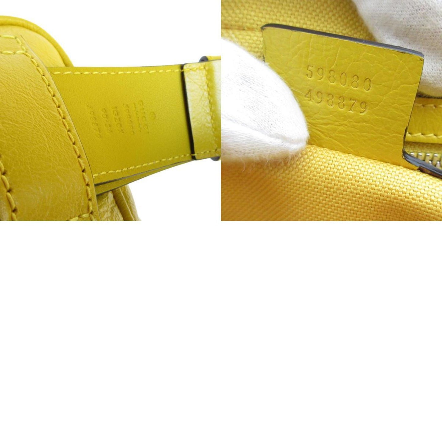Gucci Interlocking G, Yellow, Leather, clutch