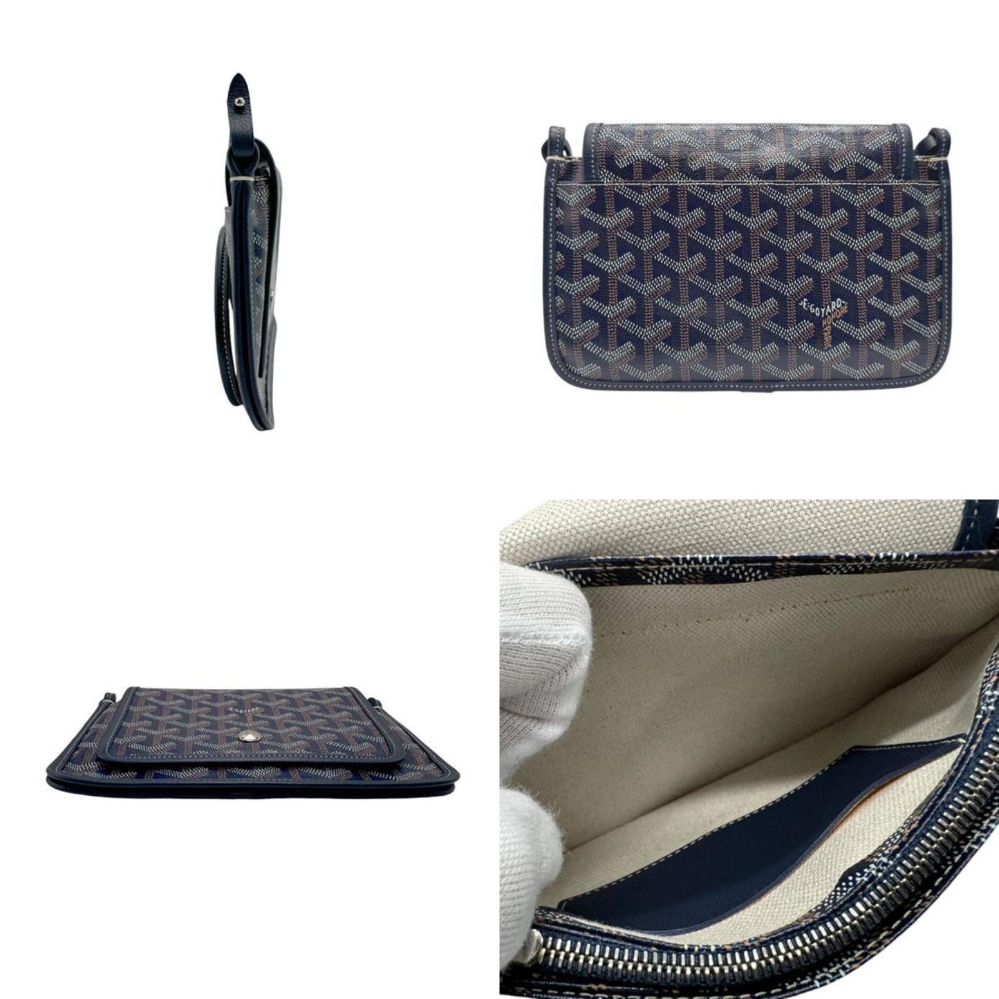 Goyard, Brown, Canvas, shoulder