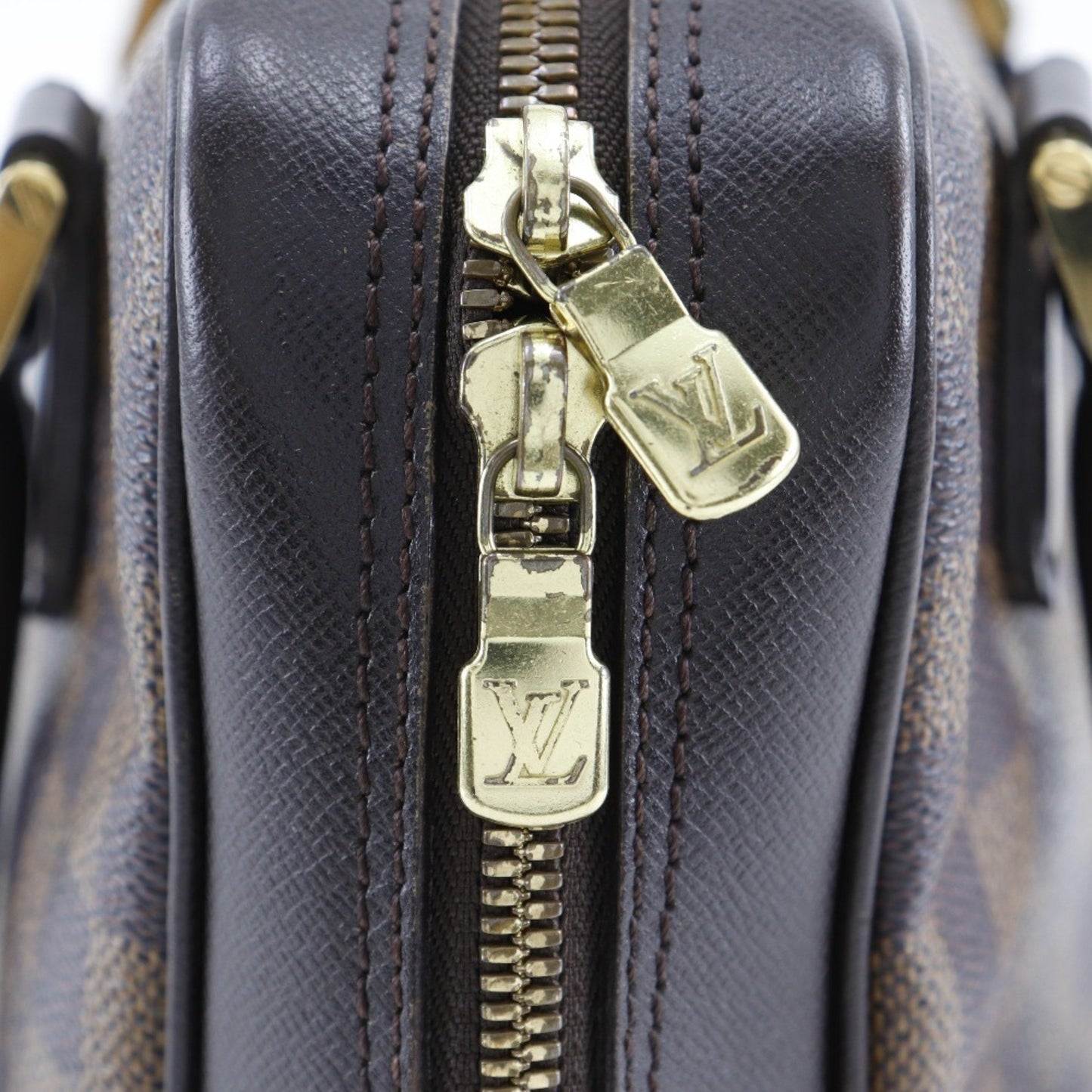 Louis Vuitton Triana, Brown, Canvas, handbag