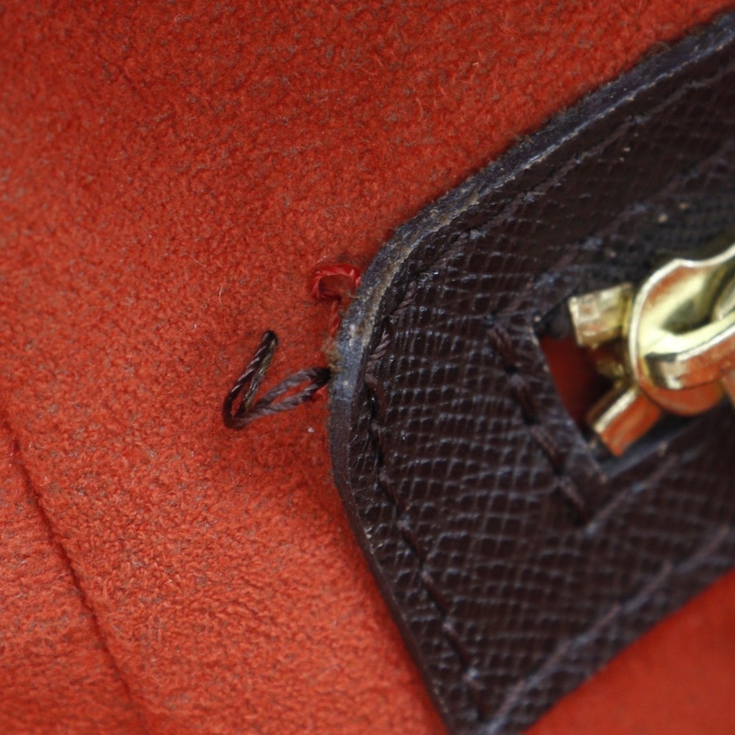 Louis Vuitton Triana, Brown, Canvas, handbag