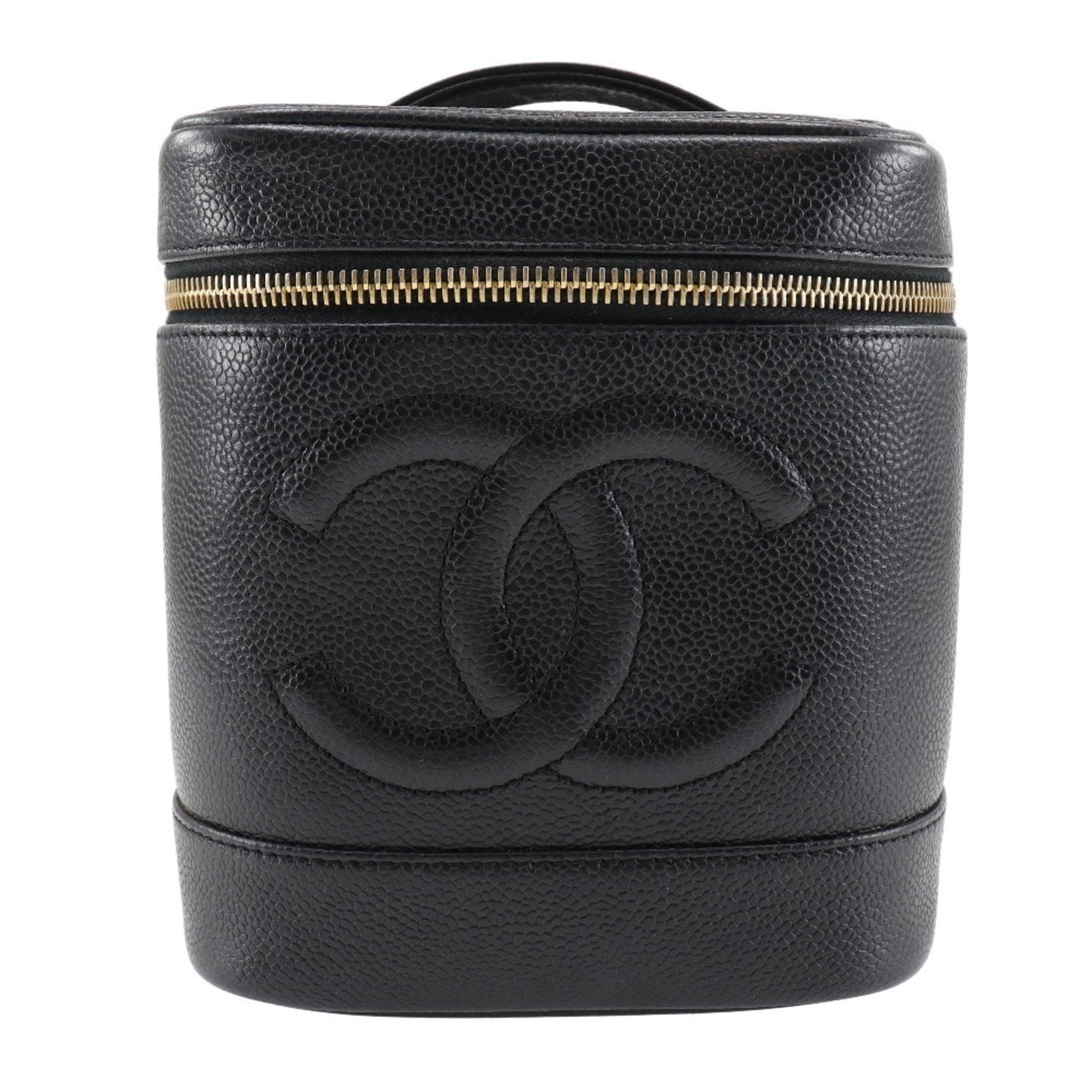 Chanel Vanity, Black, Leather, handbag