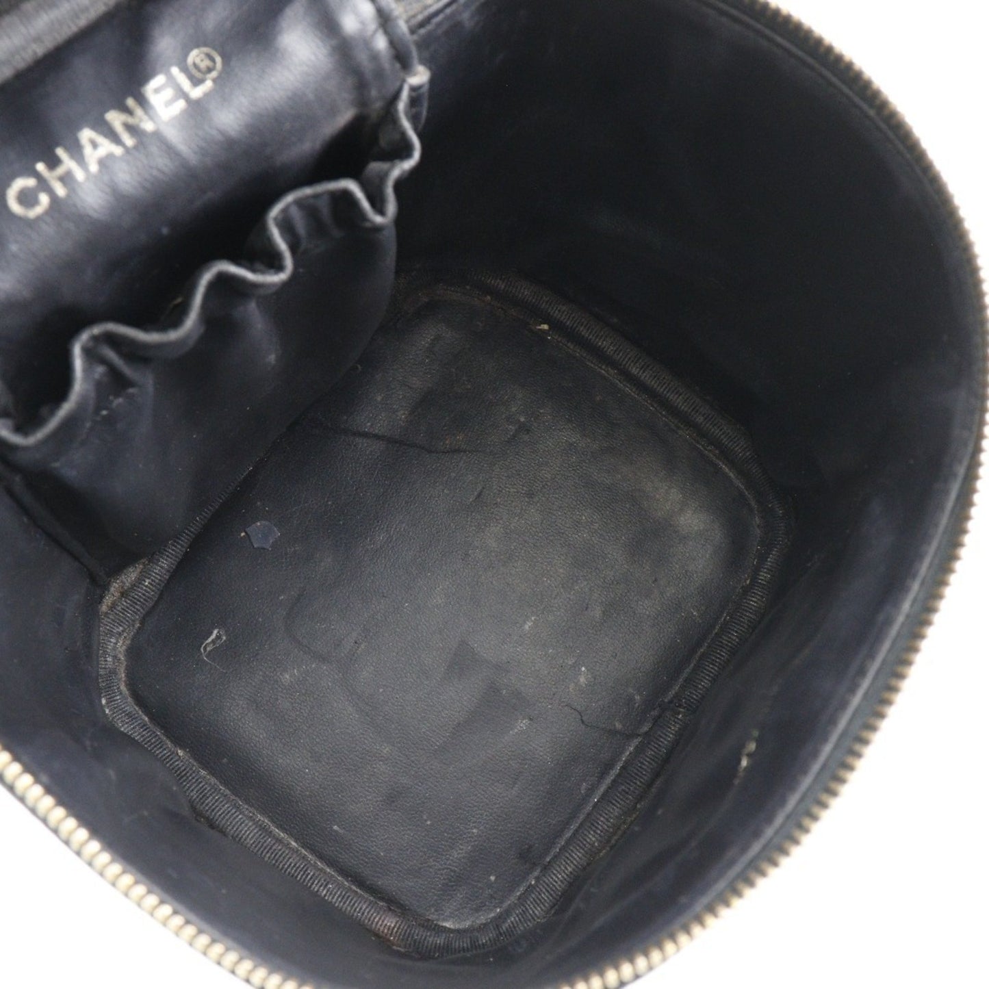 Chanel Vanity, Black, Leather, handbag