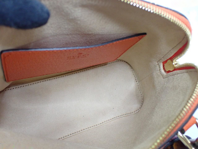 Gucci Bamboo, Orange, Leather, shoulder