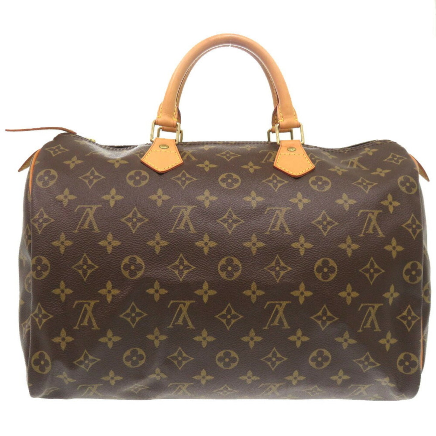 Louis Vuitton Speedy 35, Brown, Canvas, handbag
