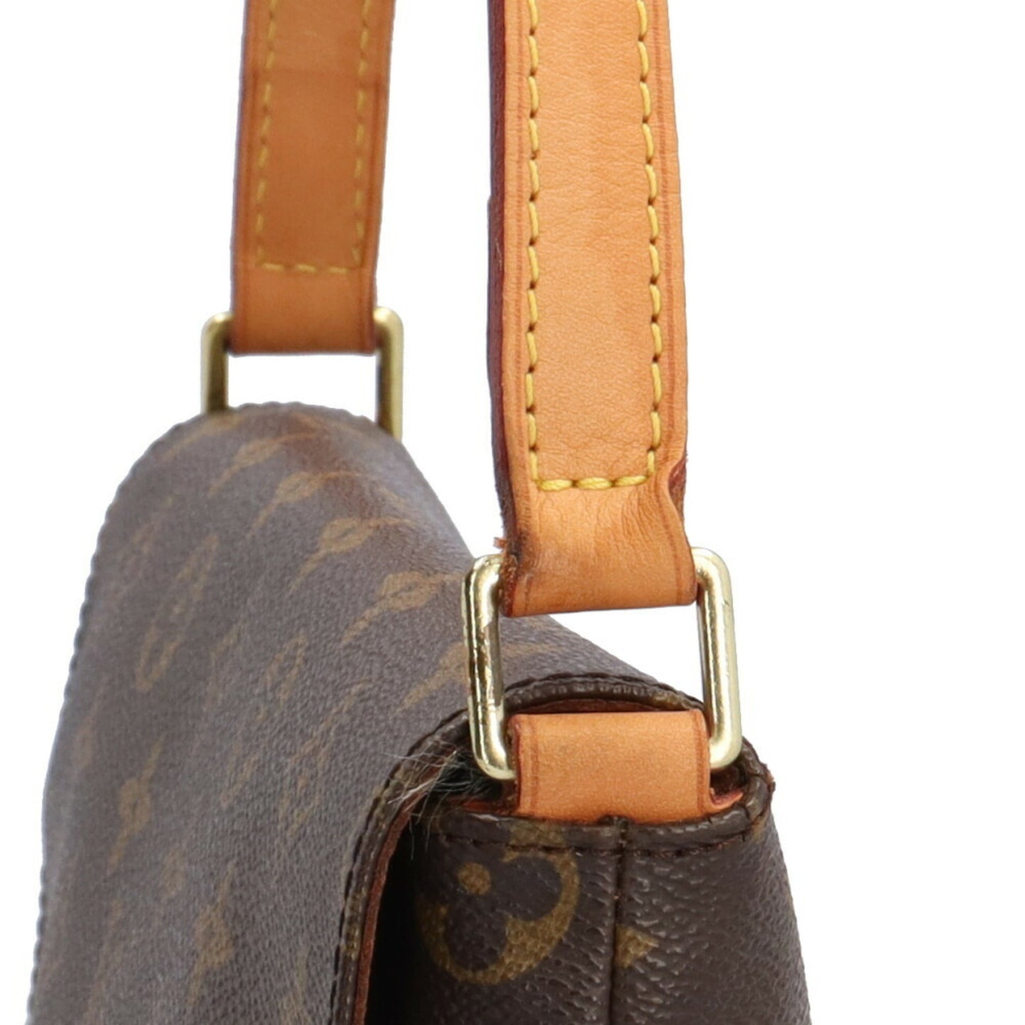 Louis Vuitton Musette Tango, Brown, Canvas, shoulder