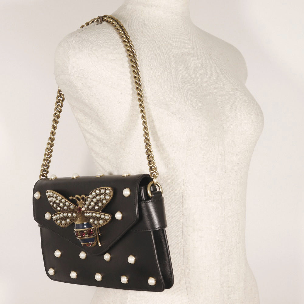 Gucci Broadway, Black, Leather, shoulder