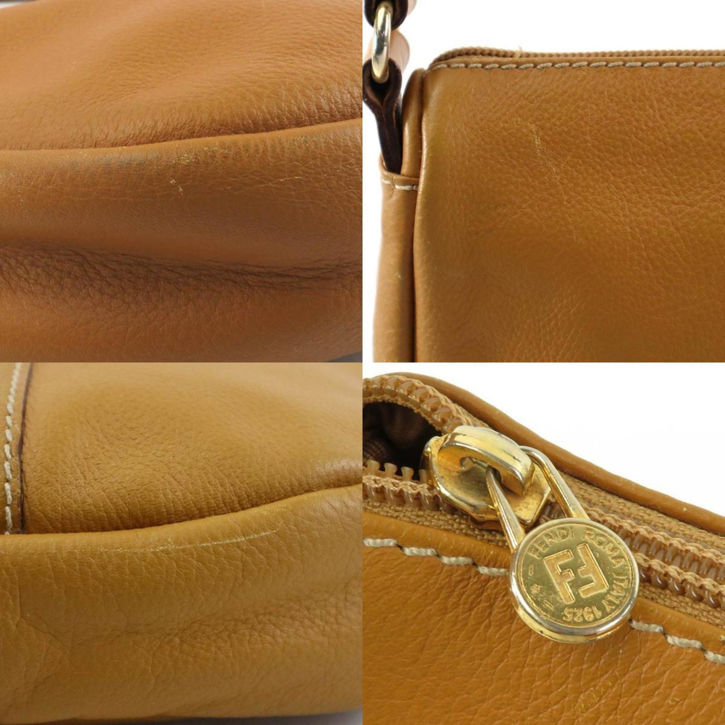 Fendi Selleria, Brown, Leather, shoulder