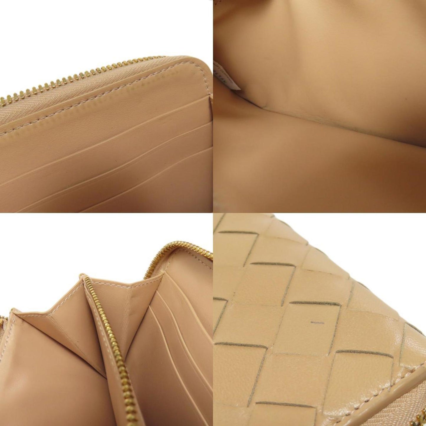 Bottega Veneta, Beige, Leather, wallet