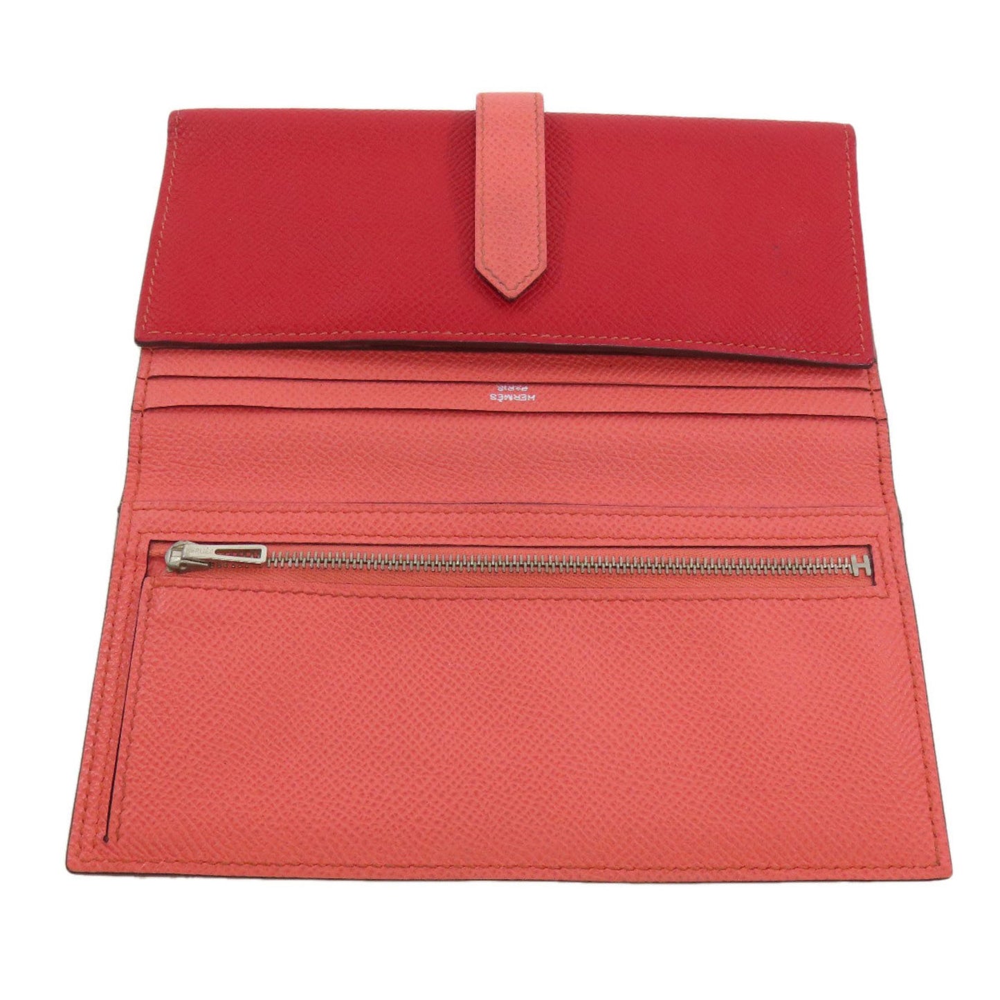 Hermès Béarn, Red, Leather, wallet