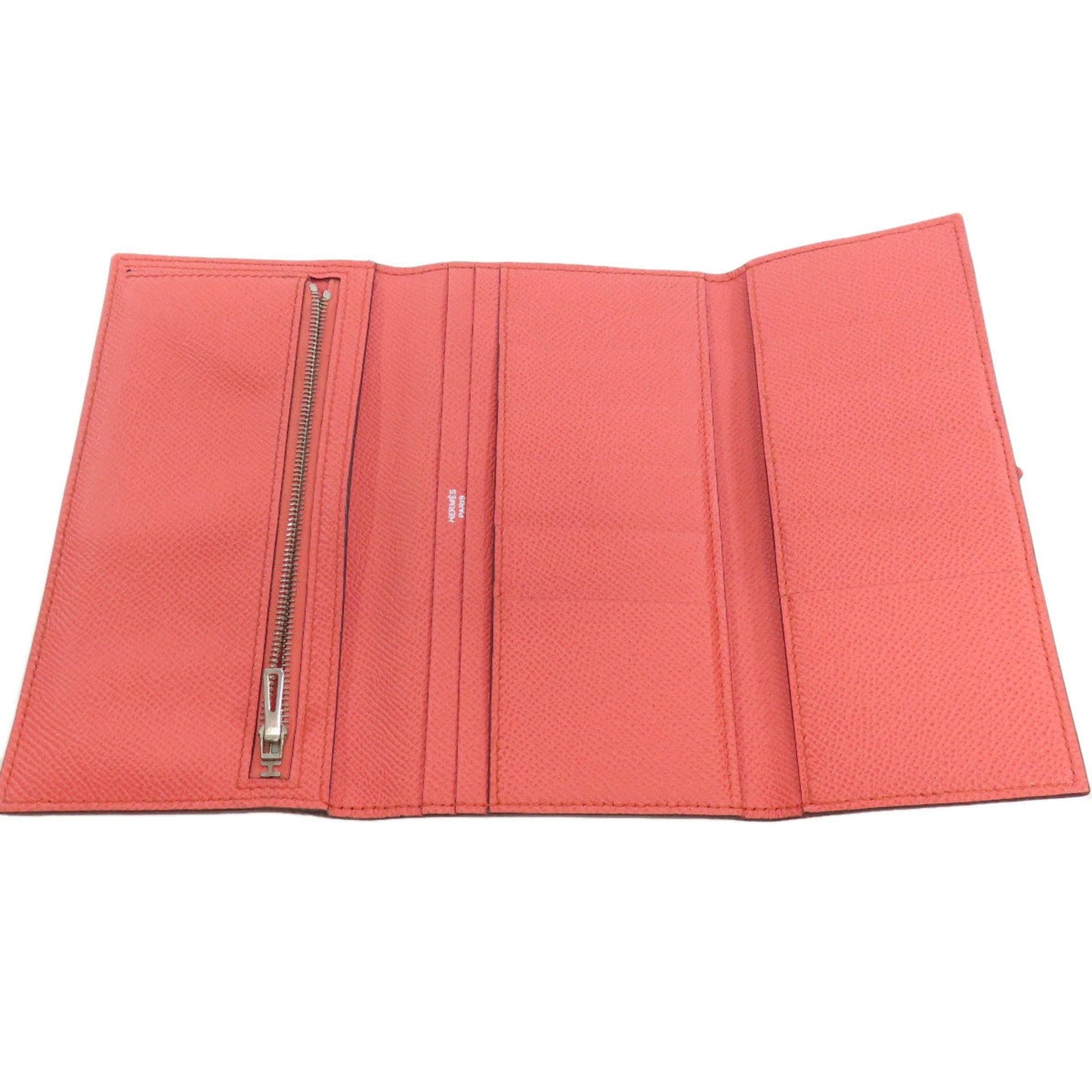 Hermès Béarn, Red, Leather, wallet