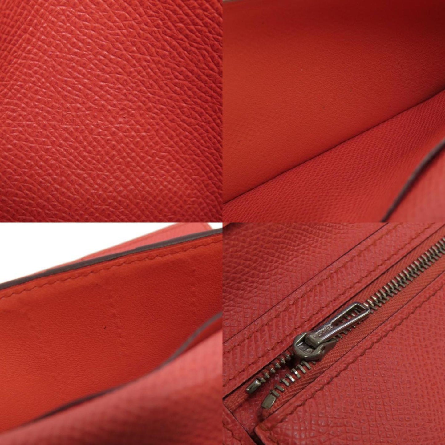 Hermès Béarn, Red, Leather, wallet