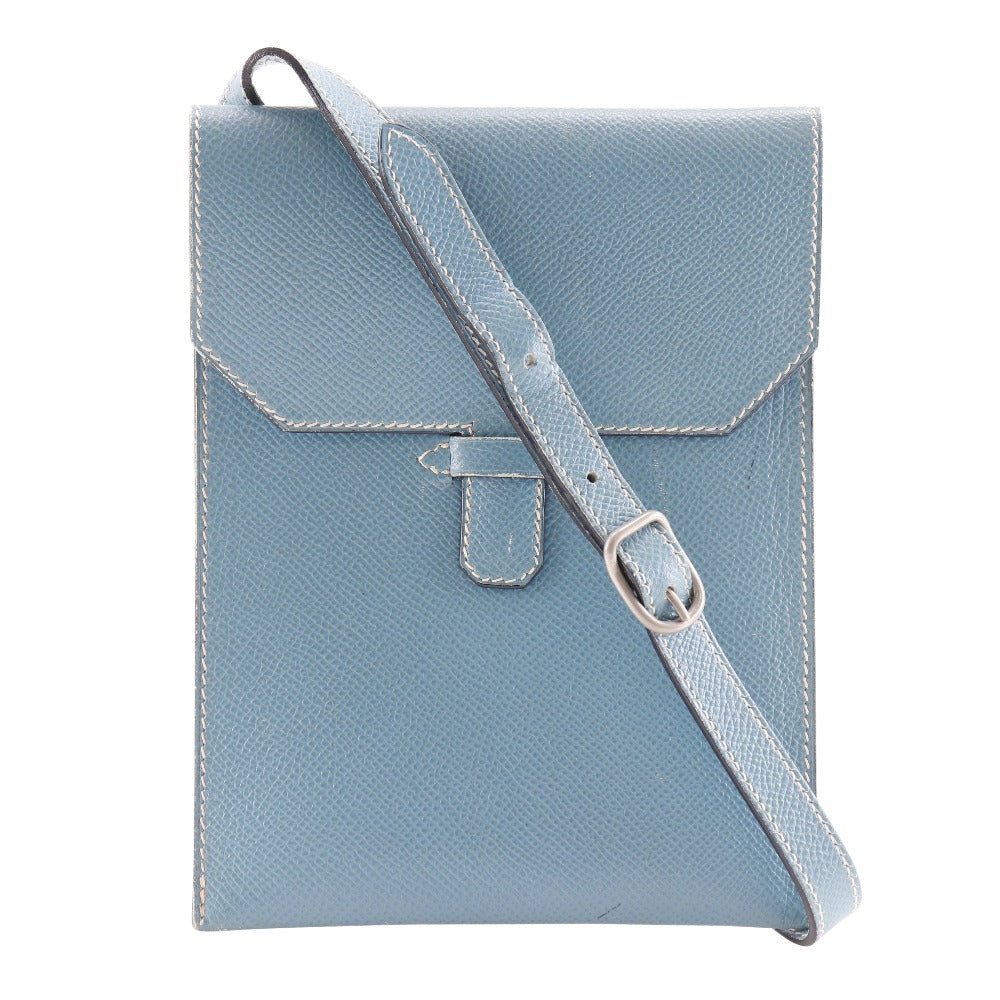 Hermès Amelie, Blue, Leather, shoulder