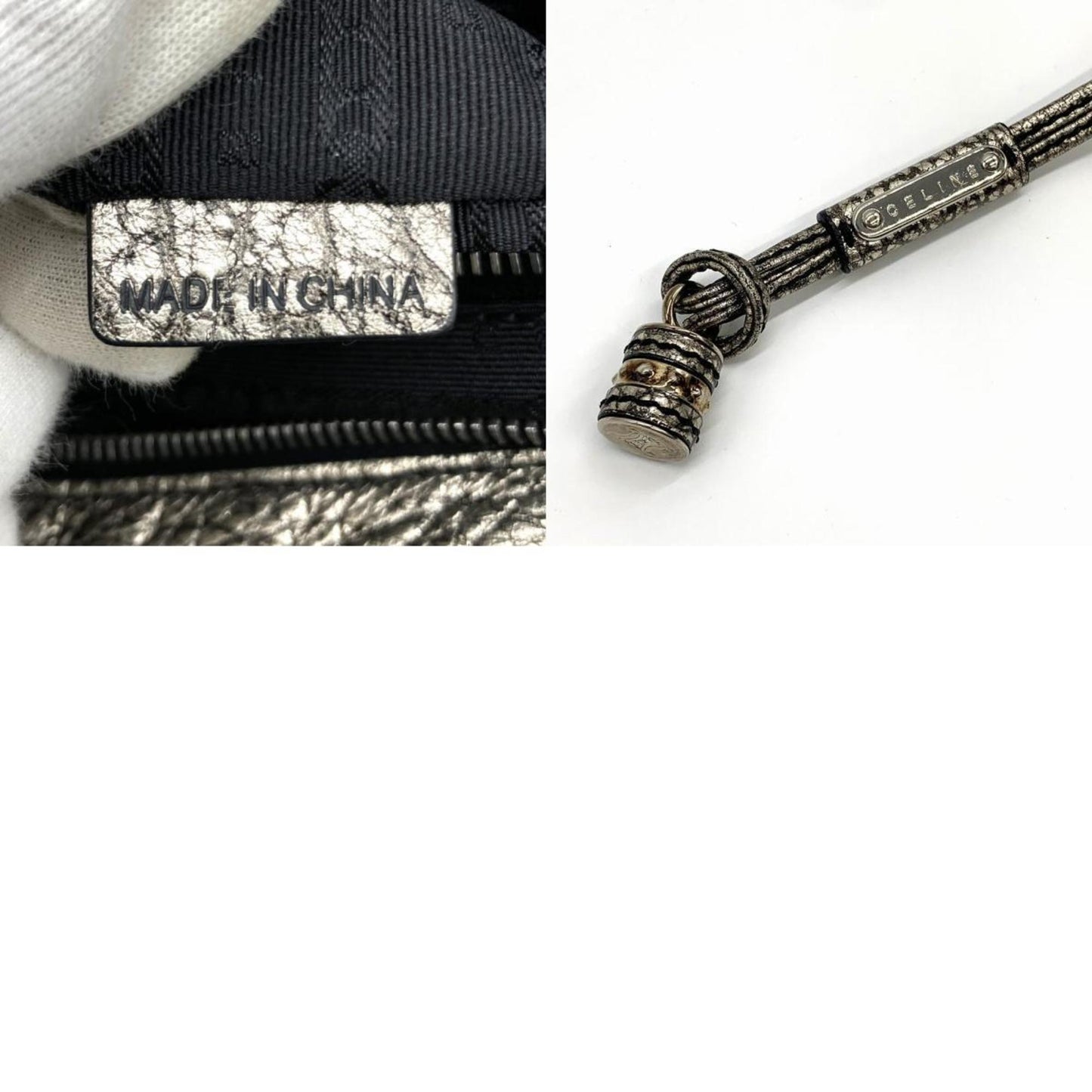 Céline Bittersweet, Silver, Leather, handbag