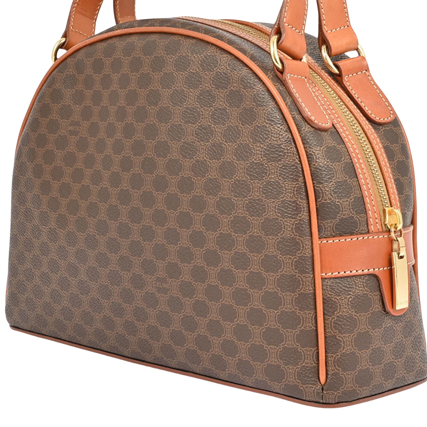 Céline Macadam, Brown, Canvas, handbag