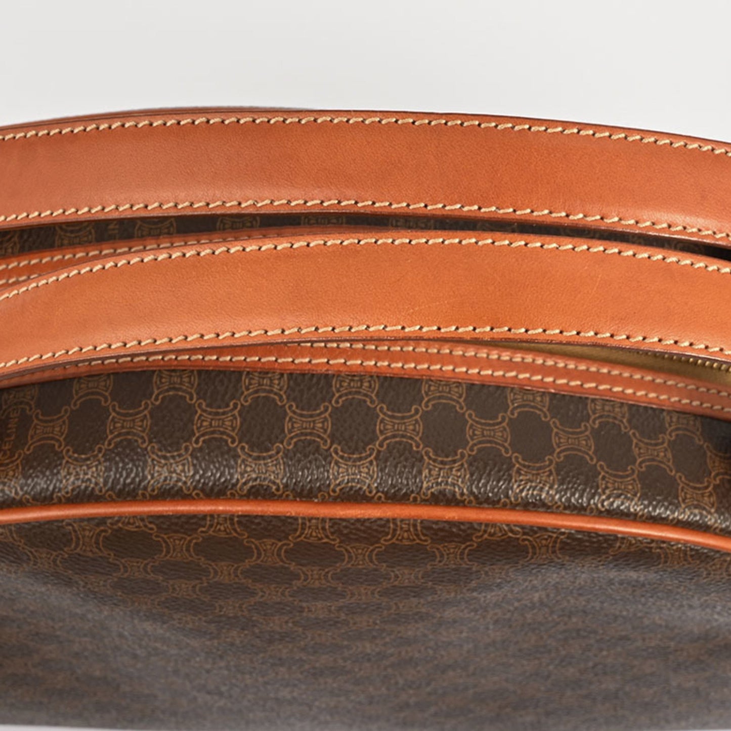 Céline Macadam, Brown, Canvas, handbag