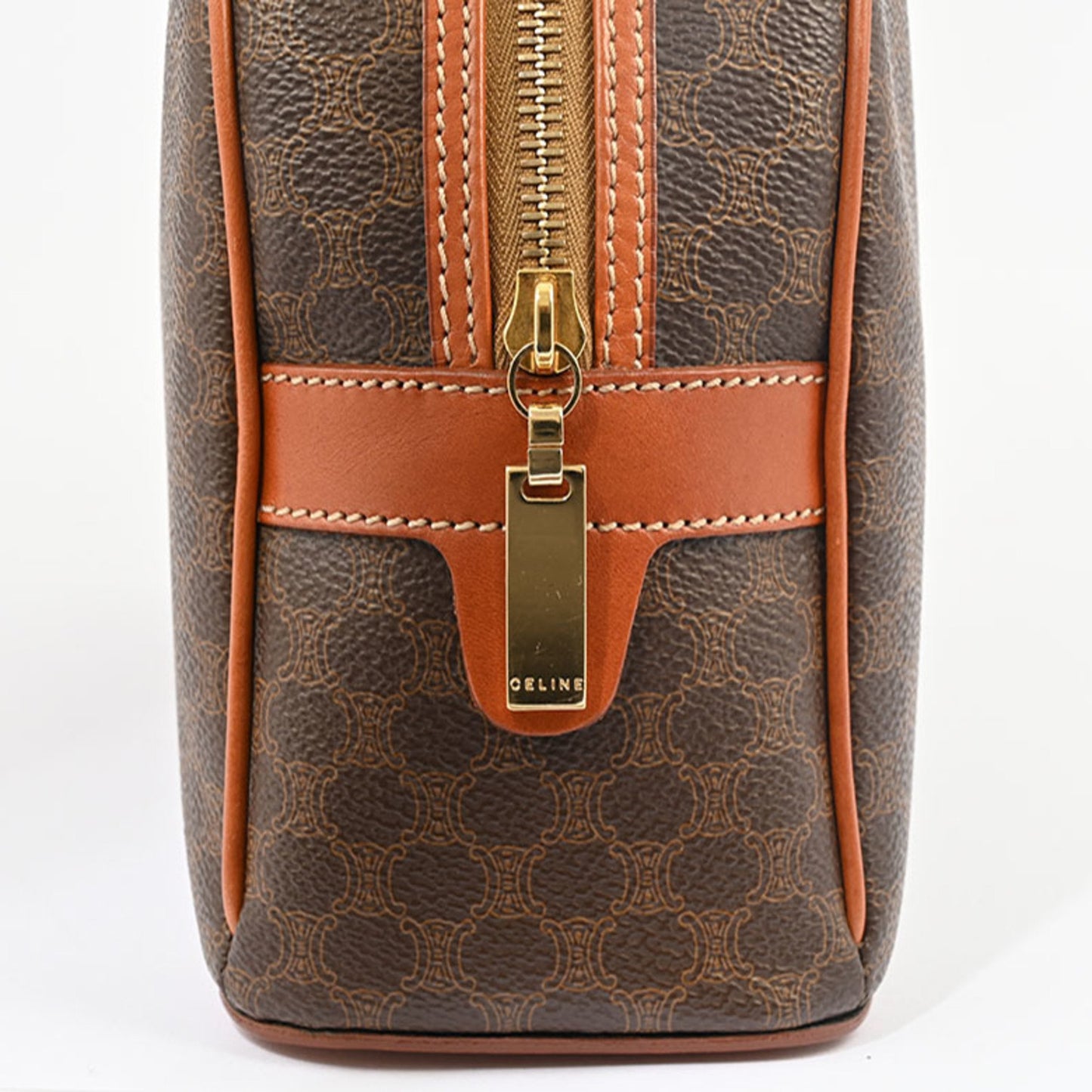 Céline Macadam, Brown, Canvas, handbag