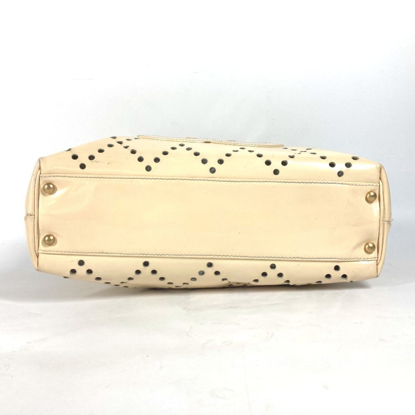 Chanel Logo CC, Ecru, Leather, tote