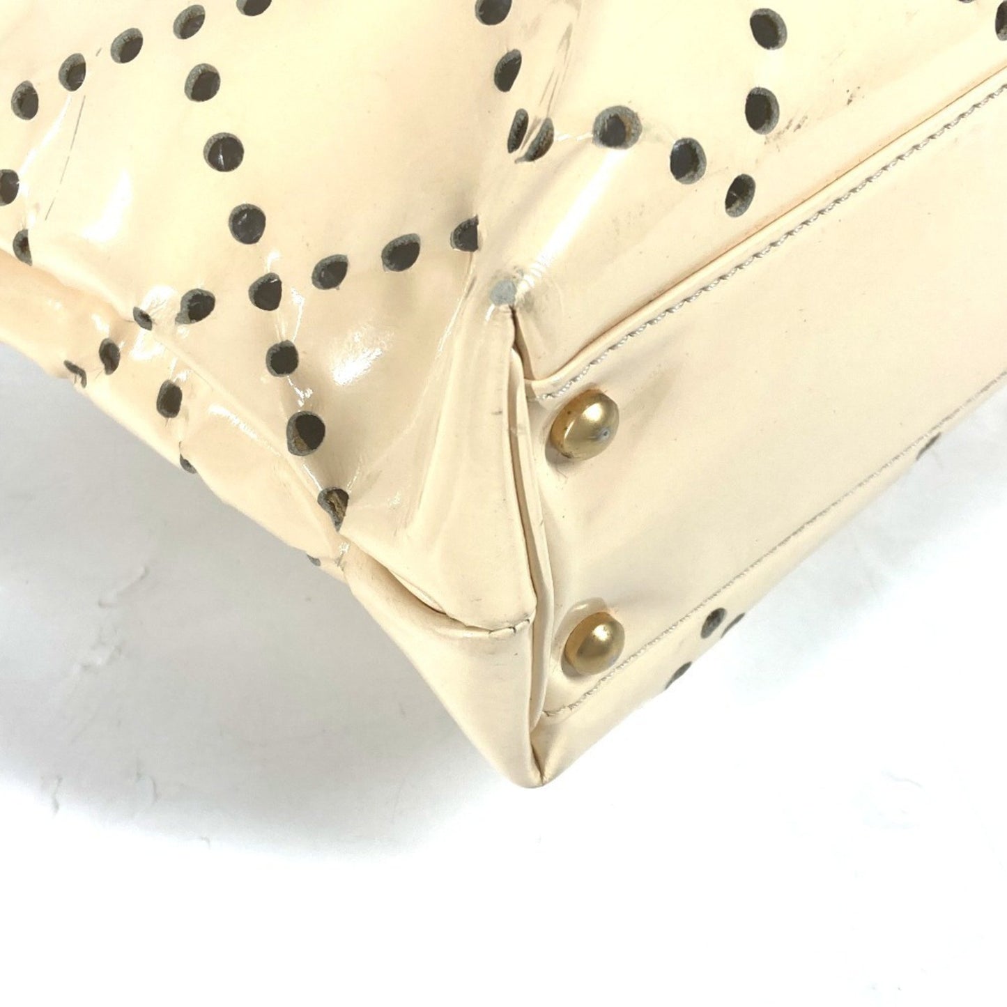 Chanel Logo CC, Ecru, Leather, tote