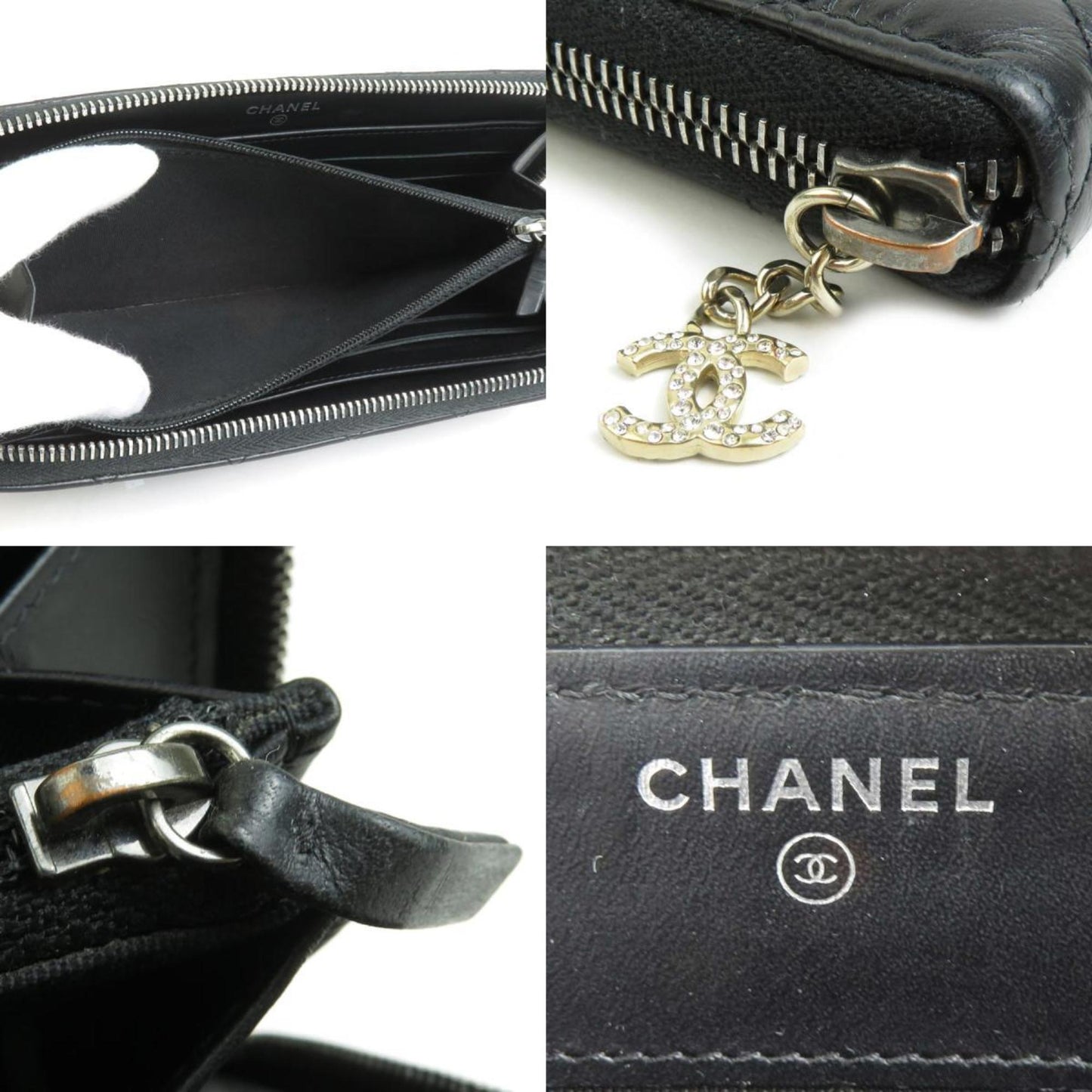 "Chanel 2,55", Black, Leather, wallet