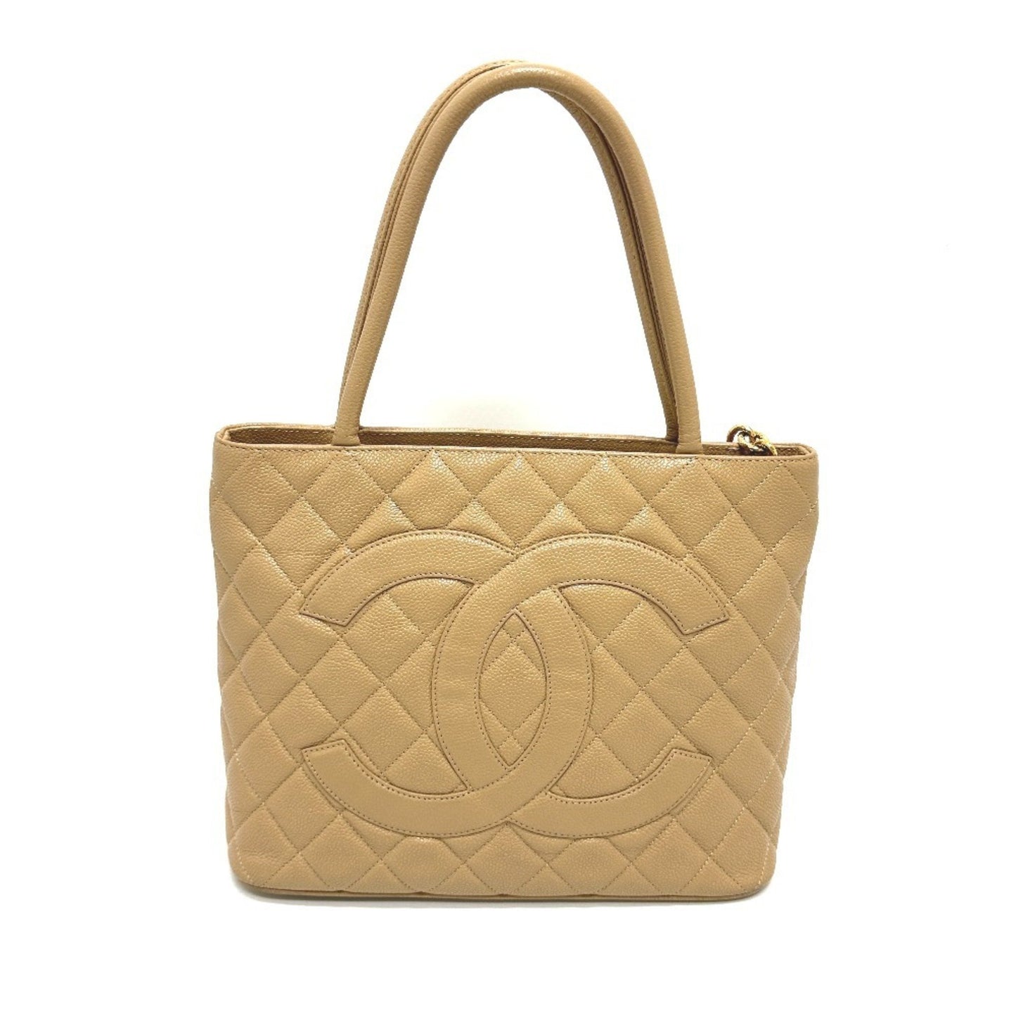 Chanel Shopping, Beige, Leather, tote