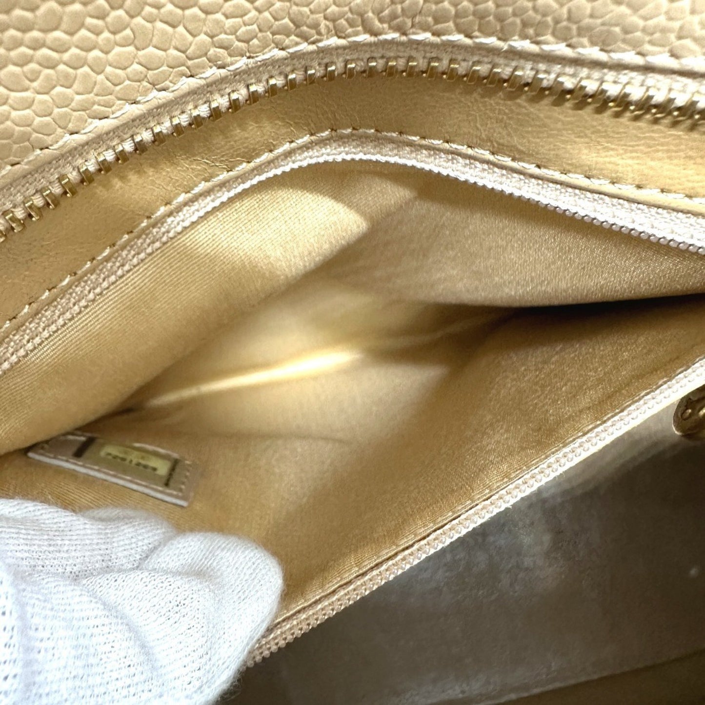 Chanel Shopping, Beige, Leather, tote