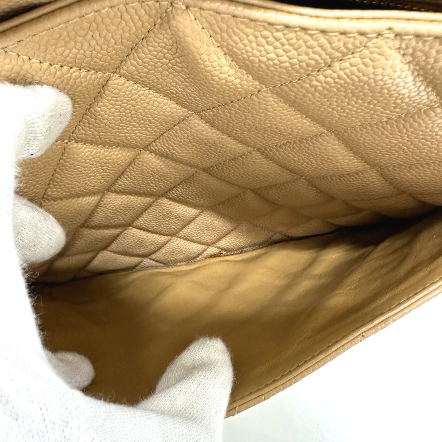 Chanel Shopping, Beige, Leather, tote