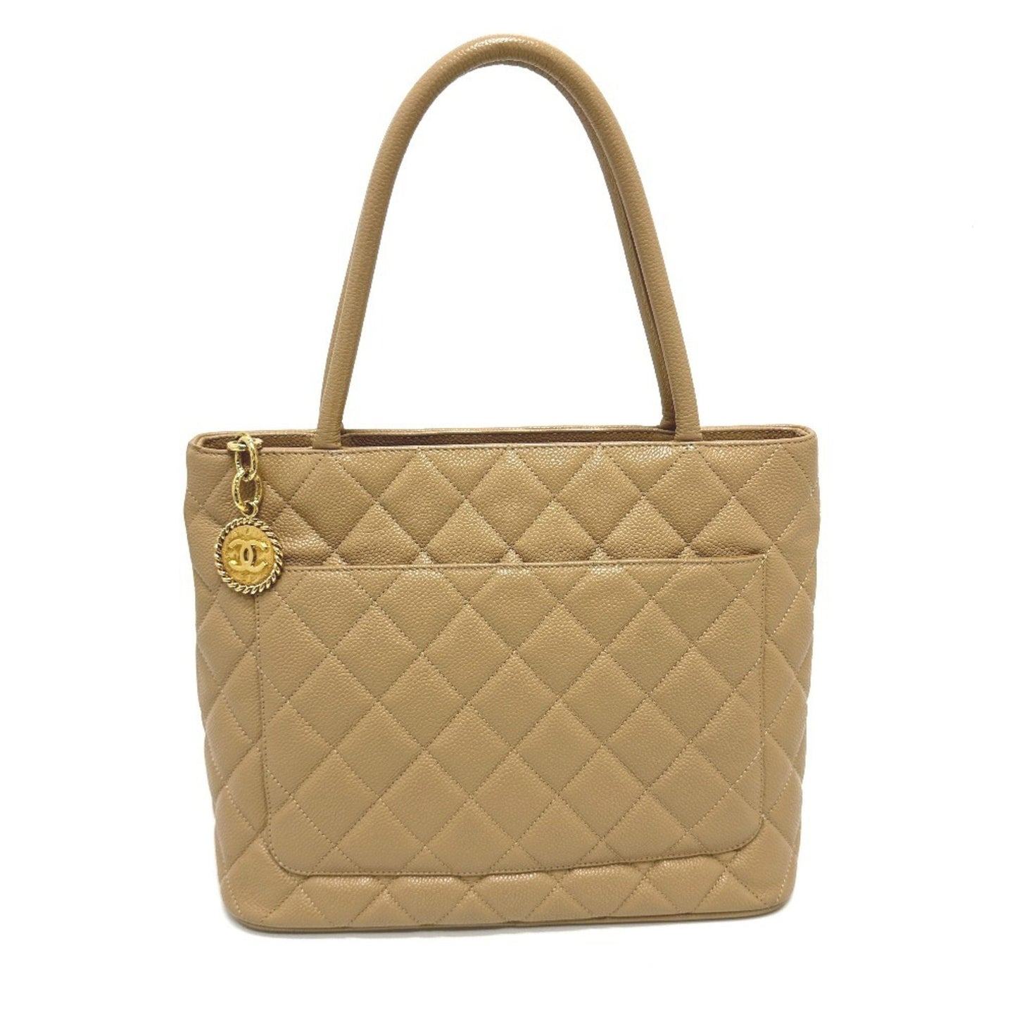Chanel Shopping, Beige, Leather, tote