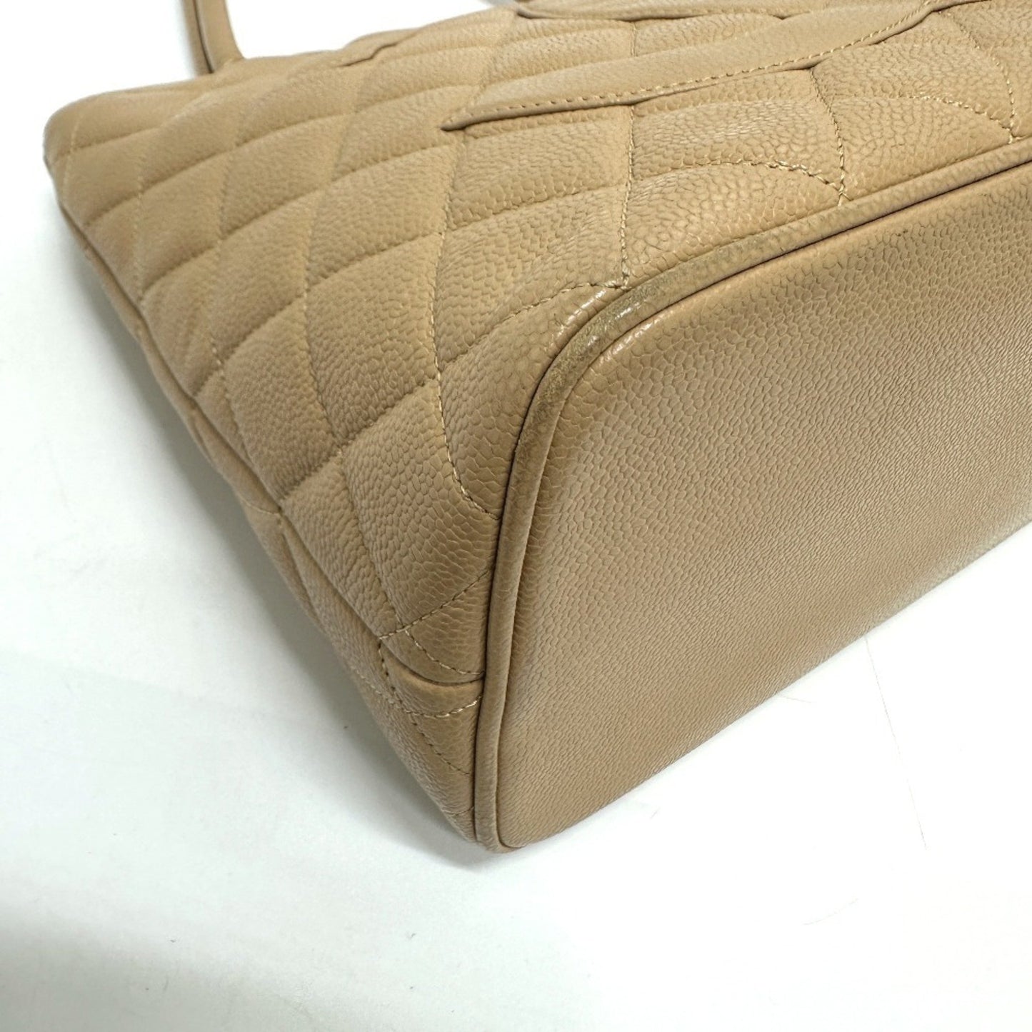 Chanel Shopping, Beige, Leather, tote