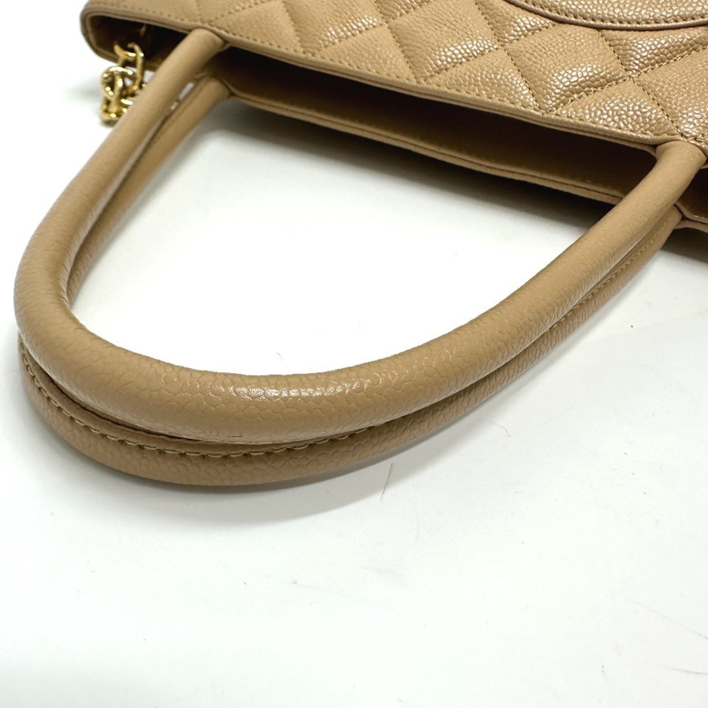 Chanel Shopping, Beige, Leather, tote