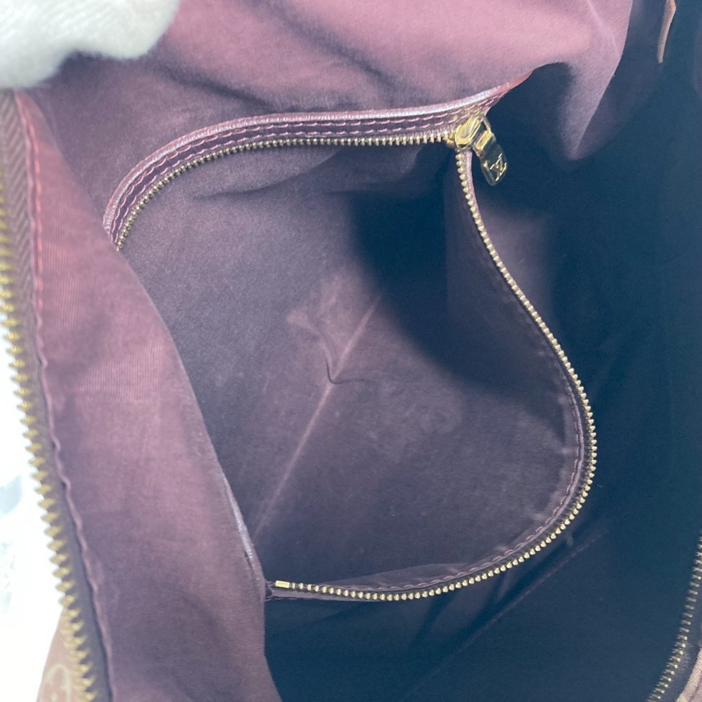 Louis Vuitton Balade, Burgundy, Canvas, shoulder
