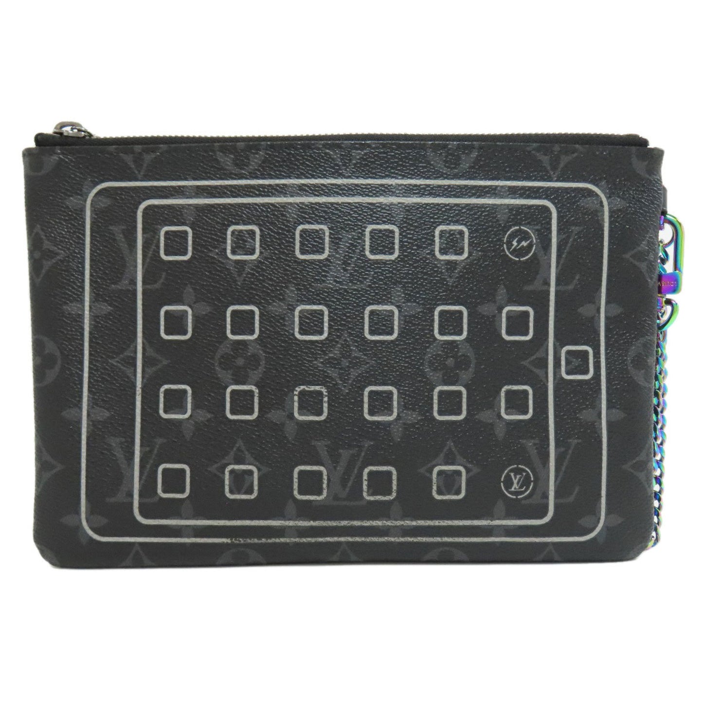 Louis Vuitton iPad Pouch, Black, Canvas, clutch