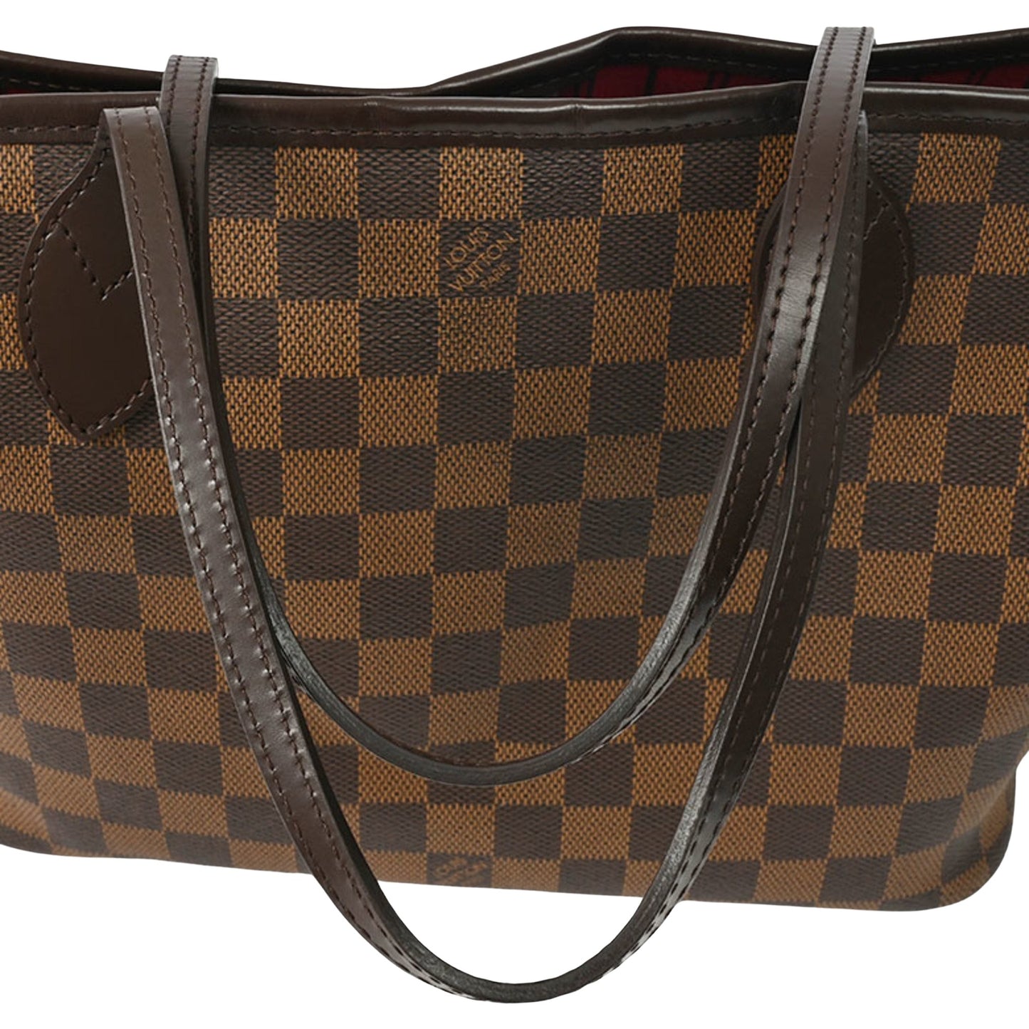 Louis Vuitton Neverfull PM, Brown, Canvas, tote