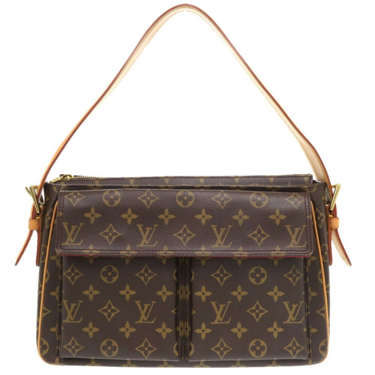 Louis Vuitton Viva Cité, Brown, Canvas, shoulder