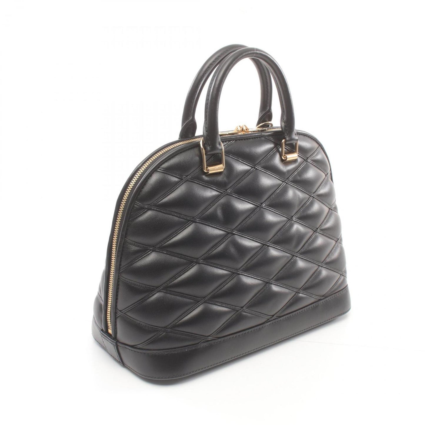 Louis Vuitton Alma, Black, Leather, handbag
