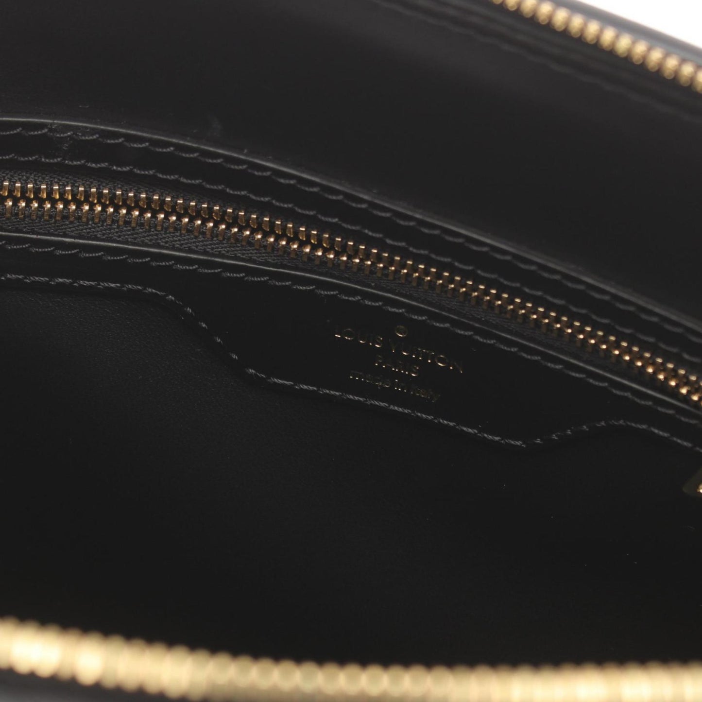 Louis Vuitton Alma, Black, Leather, handbag