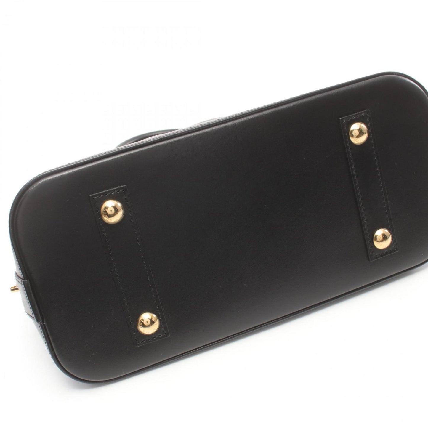 Louis Vuitton Alma, Black, Leather, handbag