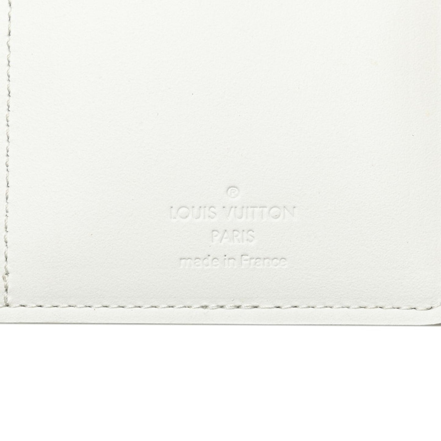 Louis Vuitton Brazza, White, Leather, wallet