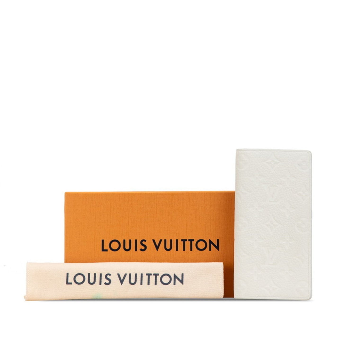 Louis Vuitton Brazza, White, Leather, wallet