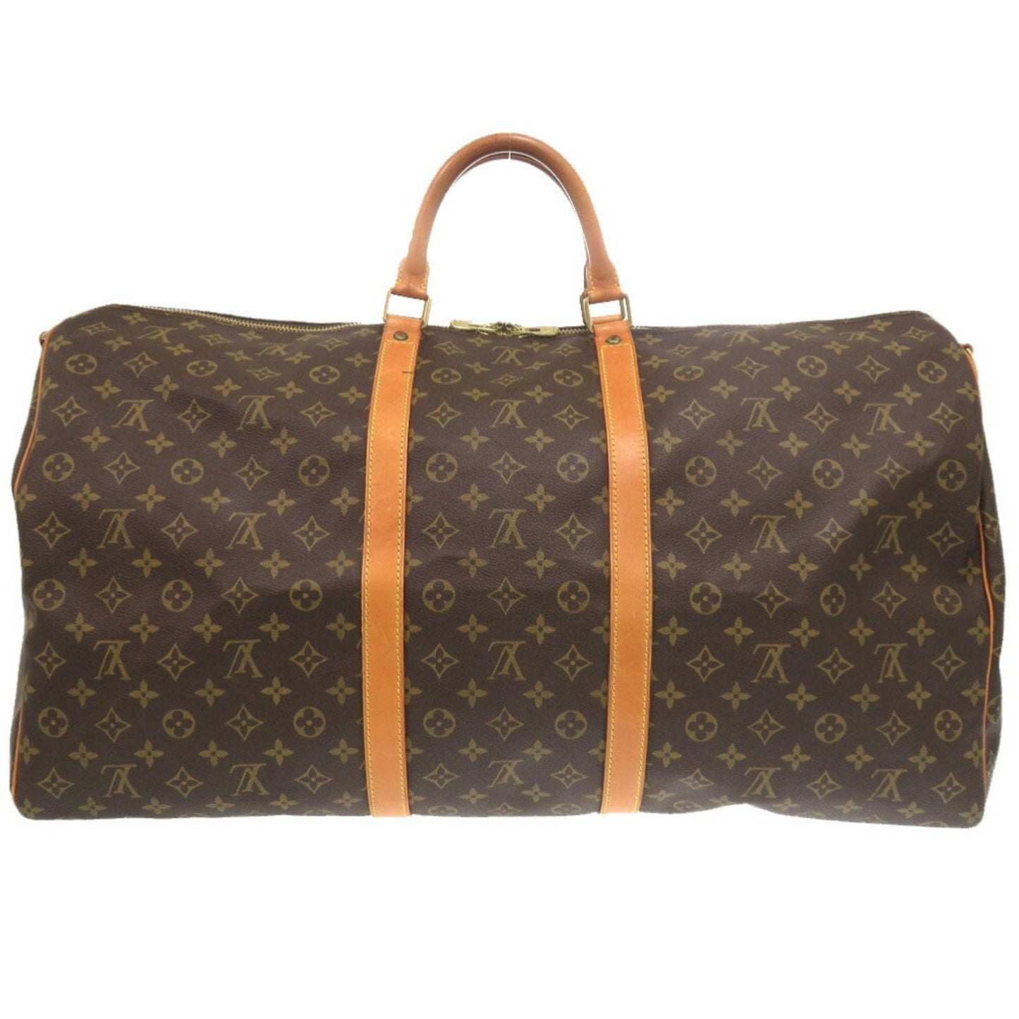 Louis Vuitton Keepall Bandoulière 60, Brown, Canvas, travel