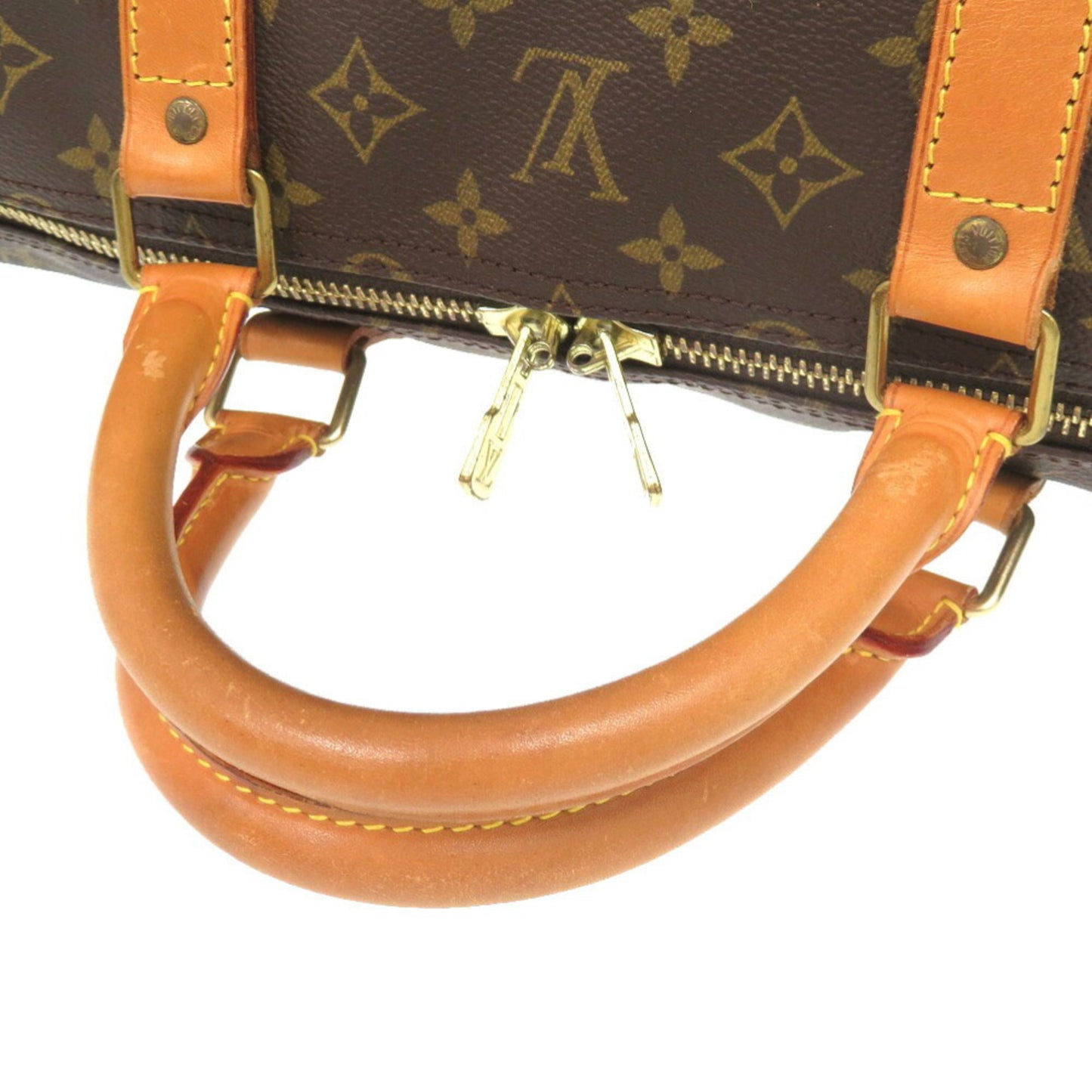 Louis Vuitton Keepall Bandoulière 60, Brown, Canvas, travel
