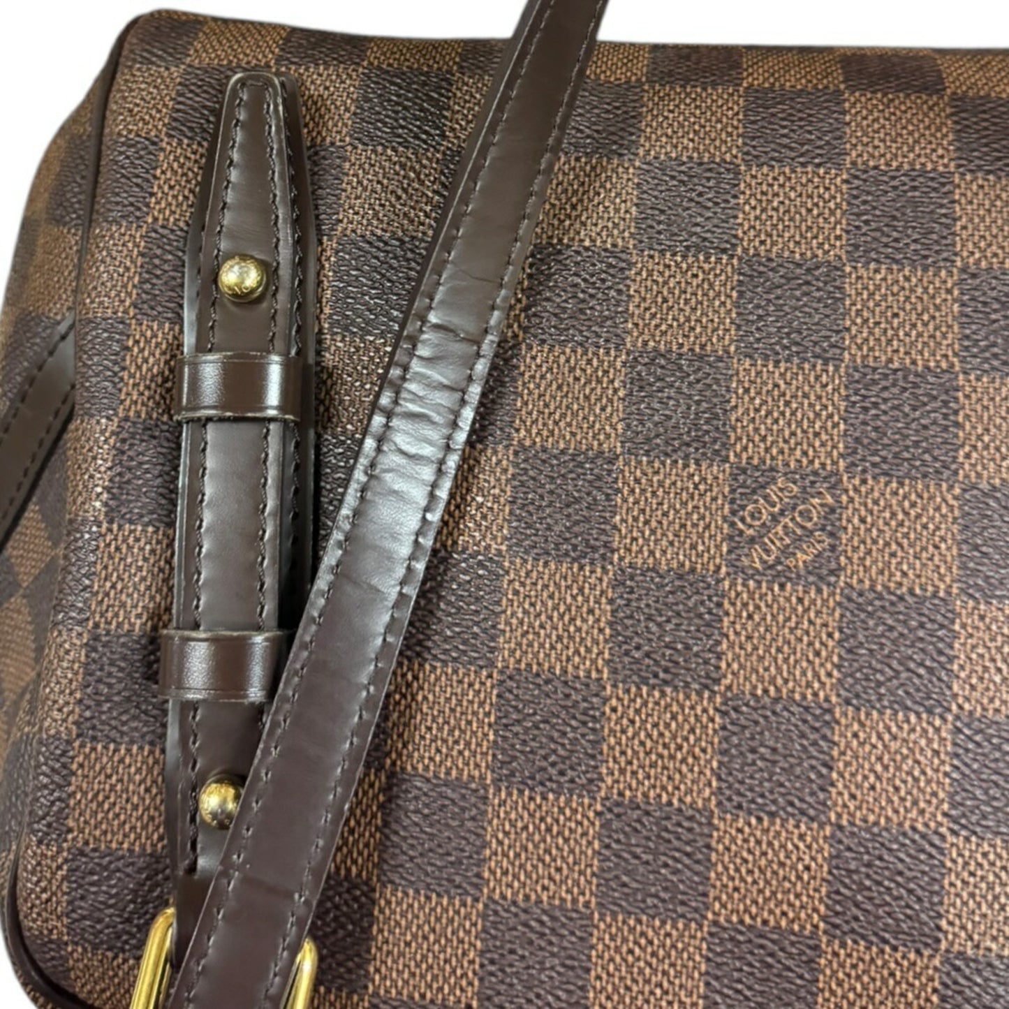 Louis Vuitton Rivington, Brown, Canvas, shoulder