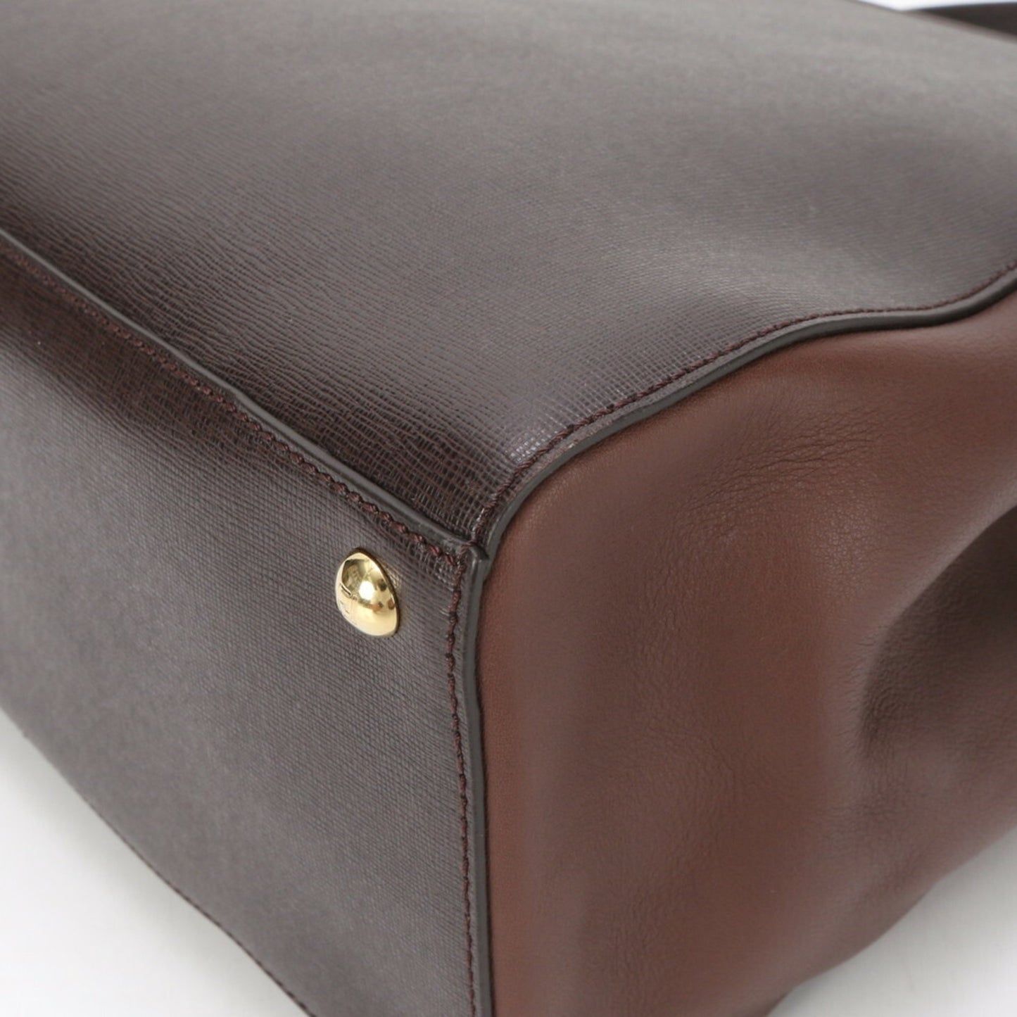 Fendi 2Jours, Brown, Leather, shoulder