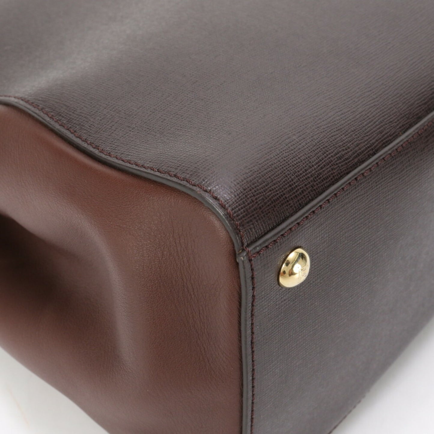 Fendi 2Jours, Brown, Leather, shoulder