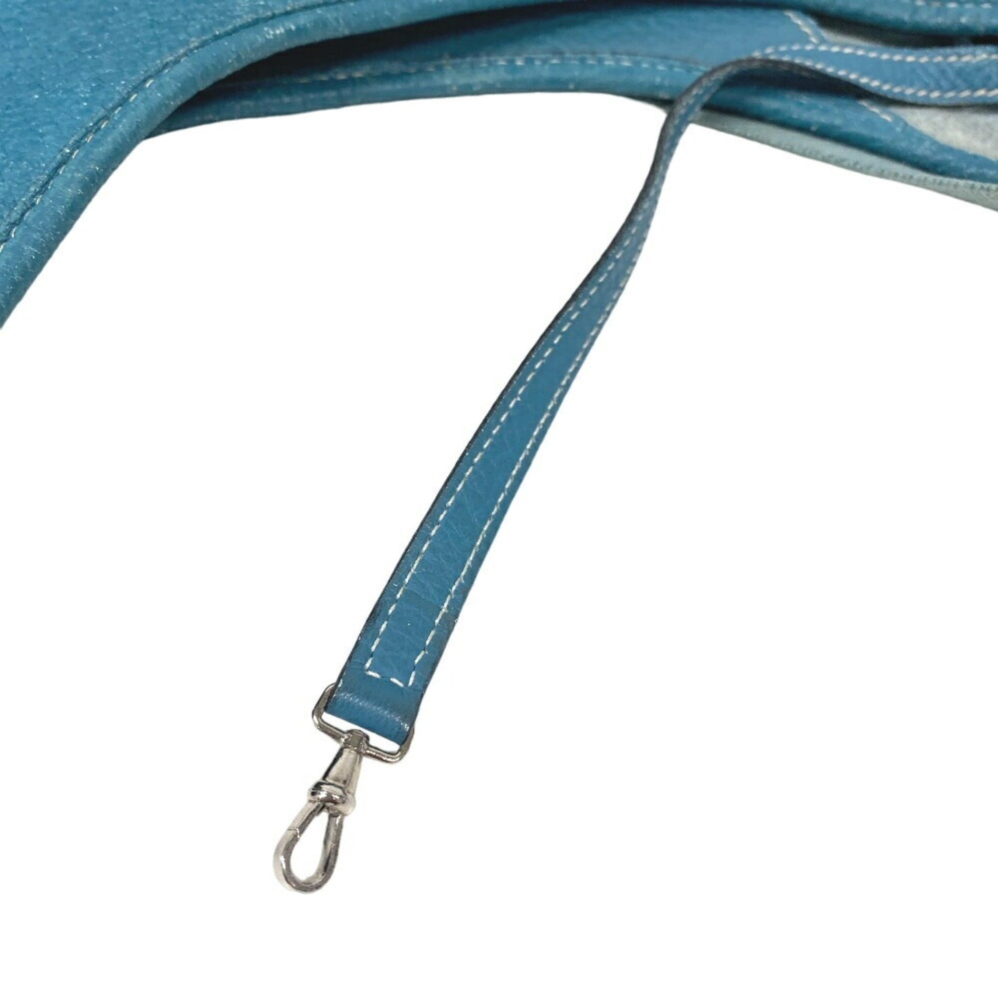 Hermès Sako, Blue, Leather, shoulder