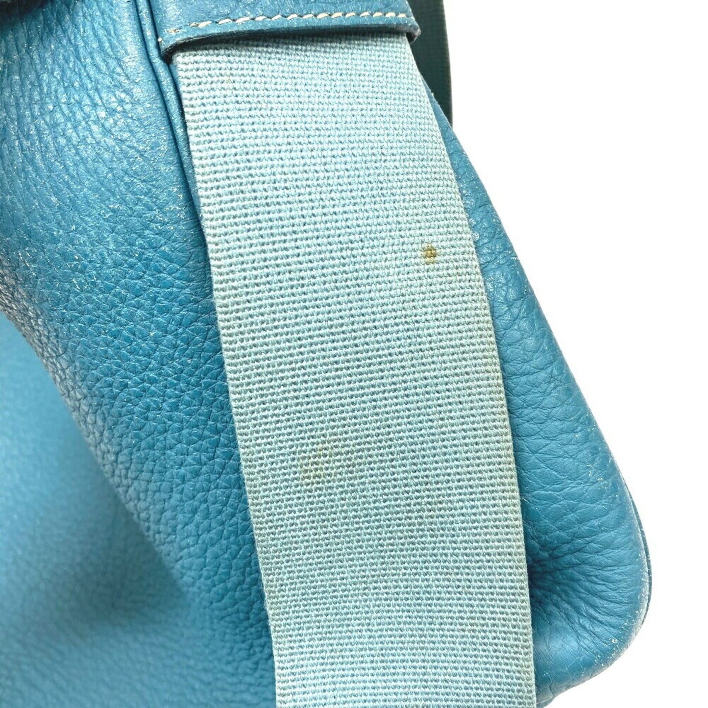 Hermès Sako, Blue, Leather, shoulder
