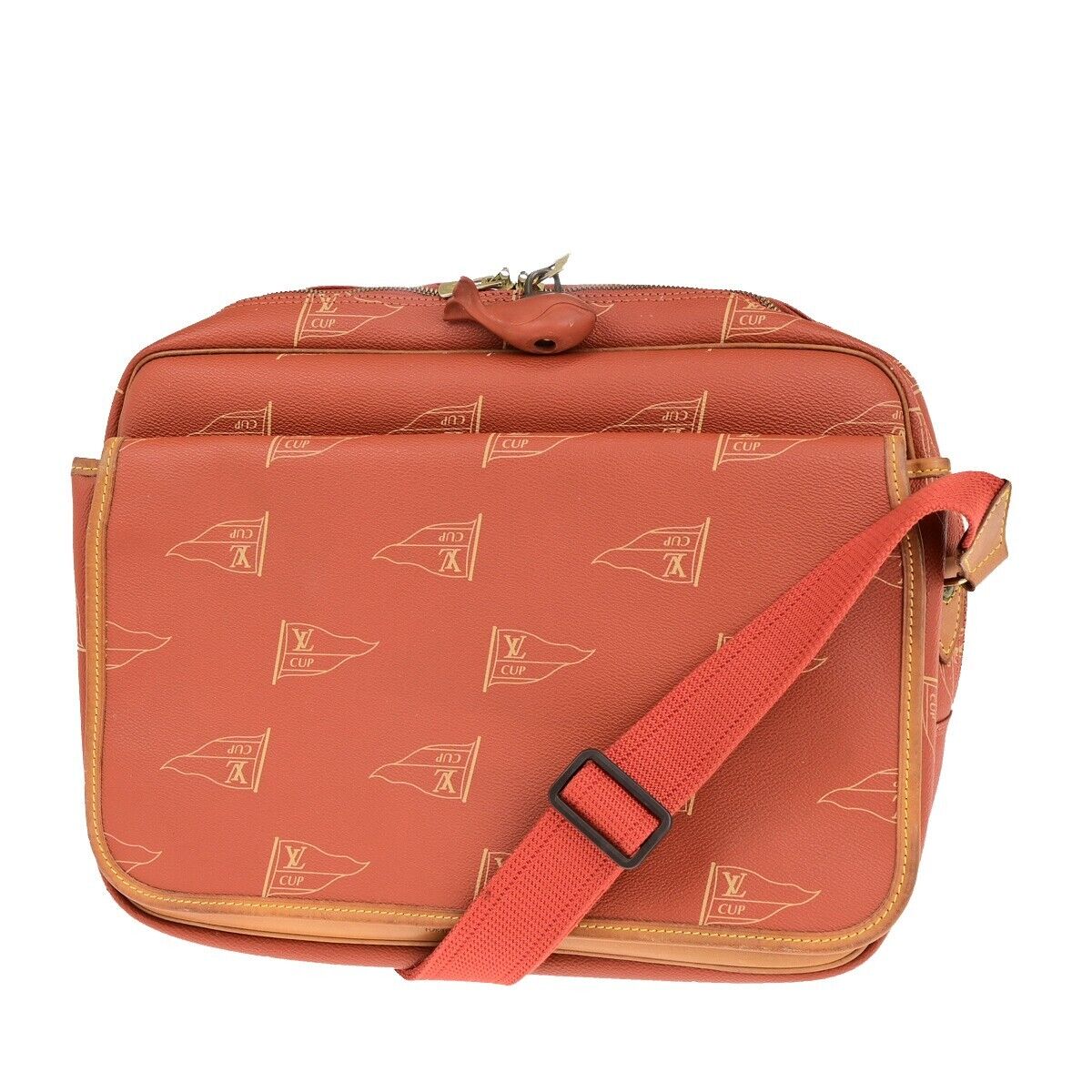 Louis Vuitton America's Cup, Red, Leather, shoulder